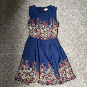 Blue floral dress